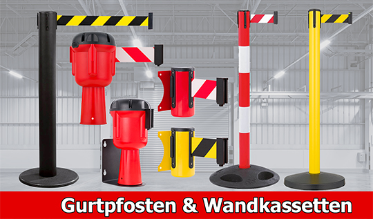 Große Auswahl an Gurtabsperrpfosten und Wandkassetten